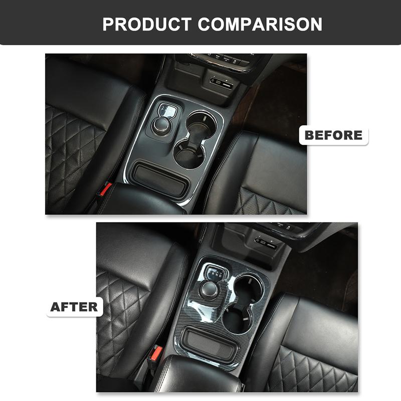 Наклейки на декоративную крышку панели переключения передач автомобиля, подходят для Dodge Durango 2014-2022, аксессуары для интерьера, ABS, углеродное волокно