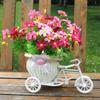 Tricycle Flower Basket Imitation Rattan Woven Decorative Candy Serving Basket
