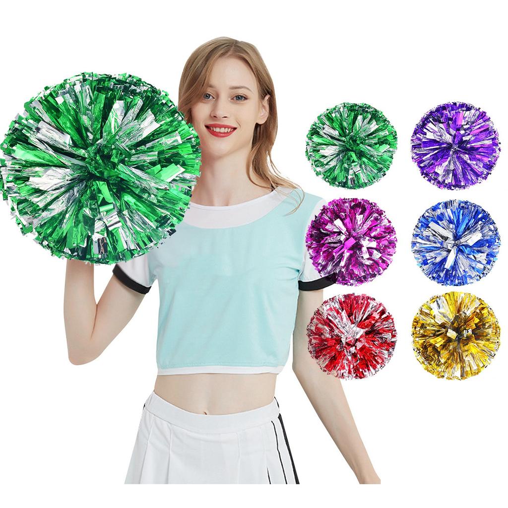 Красочные помпоны для черлидинга, шарики для поддержки пальцев, черные и синие, золотые, серебряные, красные, зеленые, танцевальные аксессуары для черлидинга