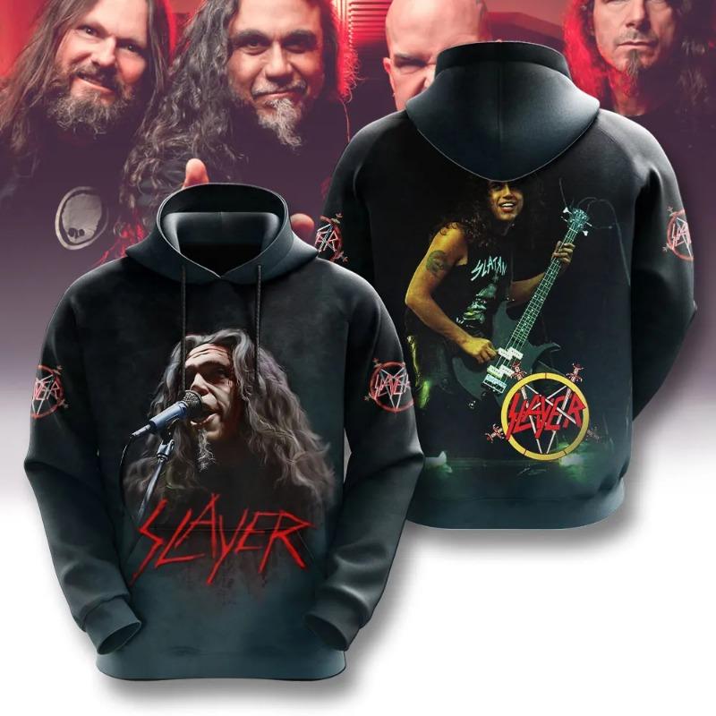 Модные Мужские Худи Свитшоты Рок-группы Slayer 3D-печать Мужской Хип-хоп Спортивный костюм Пуловер Оверсайз Уличная одежда Худи Y2k
