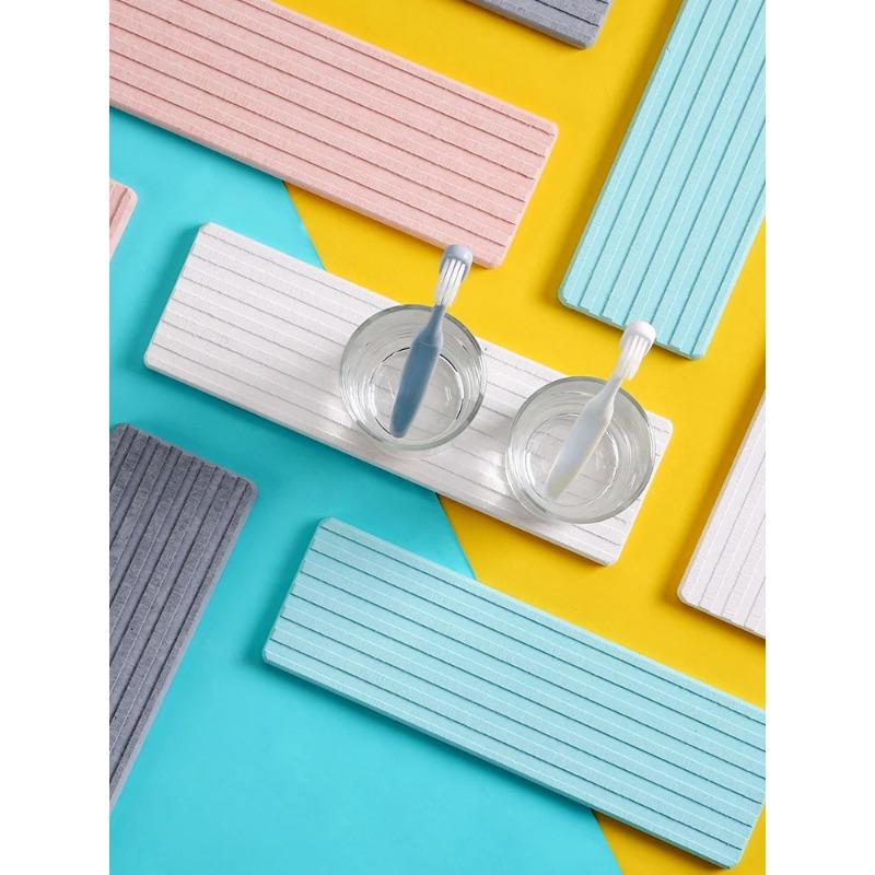 Впитывающая грязь диатомовая подушечка для умывальника, подставка для хранения, столешница для ванной комнаты, водопоглощающий быстросохнущий мыльный коврик для туалетных принадлежностей