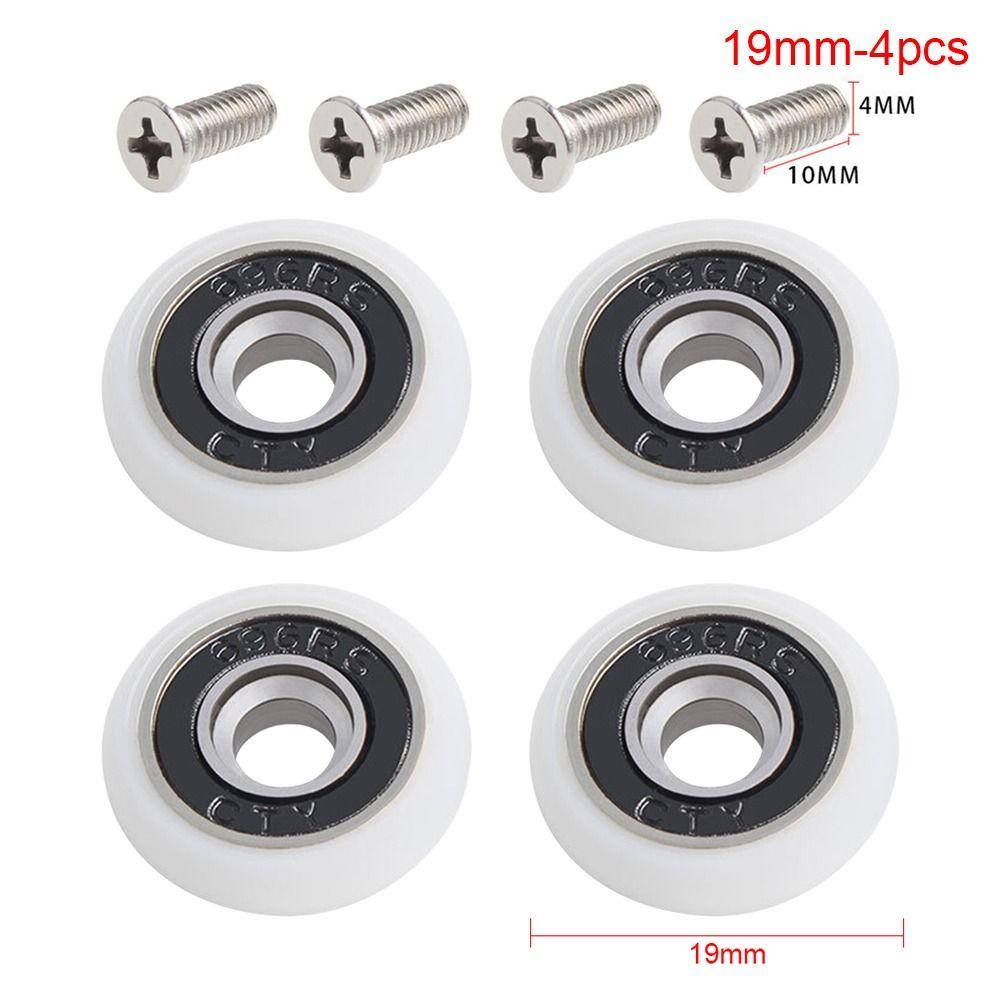 1Pcs/4Pcs 19/23/25/27/29mm Runner Wheels Fastener Hardware Sliding Door Pulley Shower Door Roller