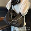 Large Capacity Canvas Bag Women's Spring and Summer 2025 New Versatile Casual Shoulder Messenger Bag Chain Commuter Tote Bag