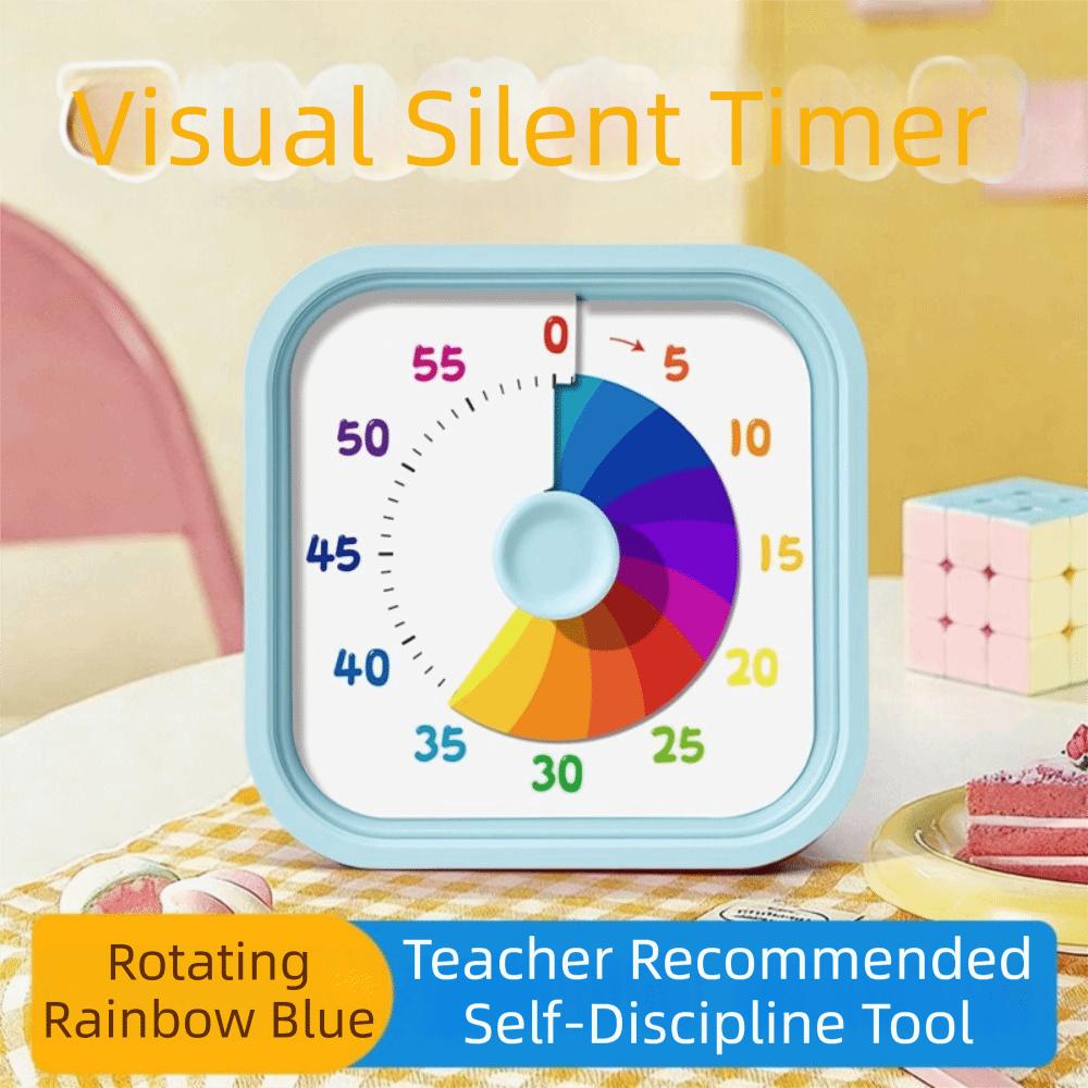 Square Visual Timer 60 Minutes Kitchen Cooking Timer Multifunctional Countdown Timer Reading Room