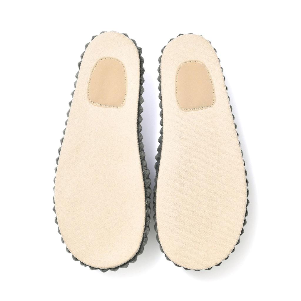 Francfranc Обувь в рубчик, серая комнатная,