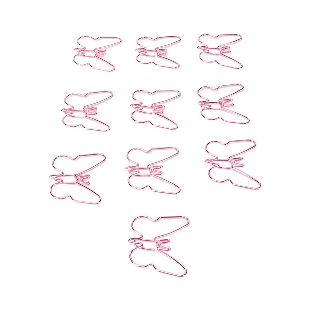 100 Pcs Shaped Paper Clips Butterflies Shape Metal Cute Style Light Portable Office Clips for D
