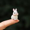 Миниатюрная фигурка кролика, смола, миниатюрная статуэтка кролика, сидящего или лежащего, коллекционная статуэтка животного, декор для микро-ландшафта, кукольного домика