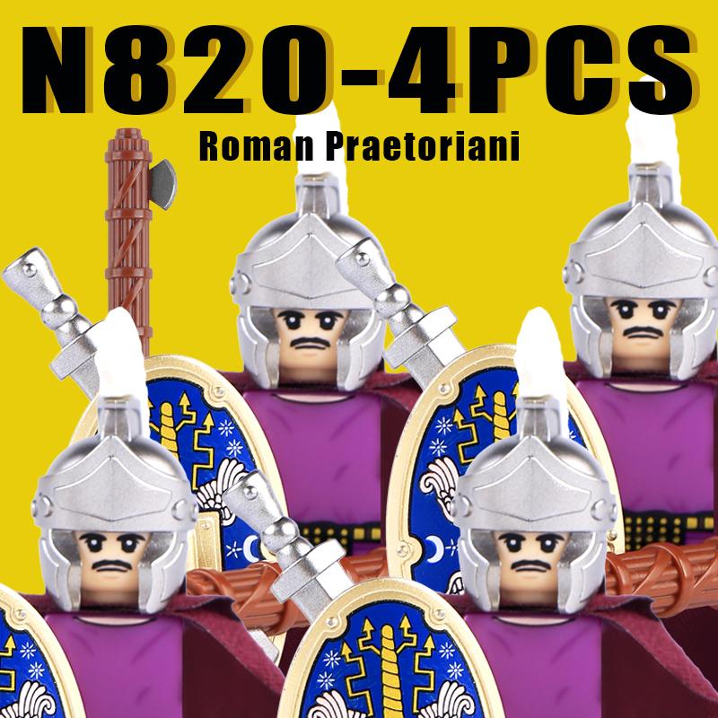 Средневековые Военные Рим Рыцари Строительные Блоки Замок Армия Воин Солдат Фигурки Арбалетчик Щит Меч Легион Блоки Игрушки