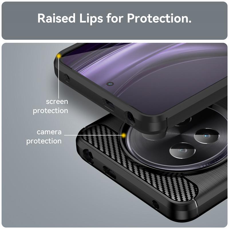 Для Realme 13+ Чехол для Realme 13 Plus Чехол 6,67 дюйма из углеродного волокна Противоударный силиконовый бампер для Realme 13+