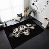 Black White Skull Style Carpet for Living Room Home Decoration Bedroom Bedside Fluffy Soft Rug Lounge Coffee Tables Non-slip Mat