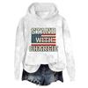 Women's Hooded Long Sleeve Printed Flannel Top Hooded Sweatshirt