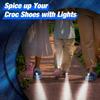 Светильники Croc для обуви Аксессуары Croc Фара - 2 шт. Фонарик для обуви Рождественский подарок Чулки для мужчин, женщин, детей, мальчиков, девочек, взрослых