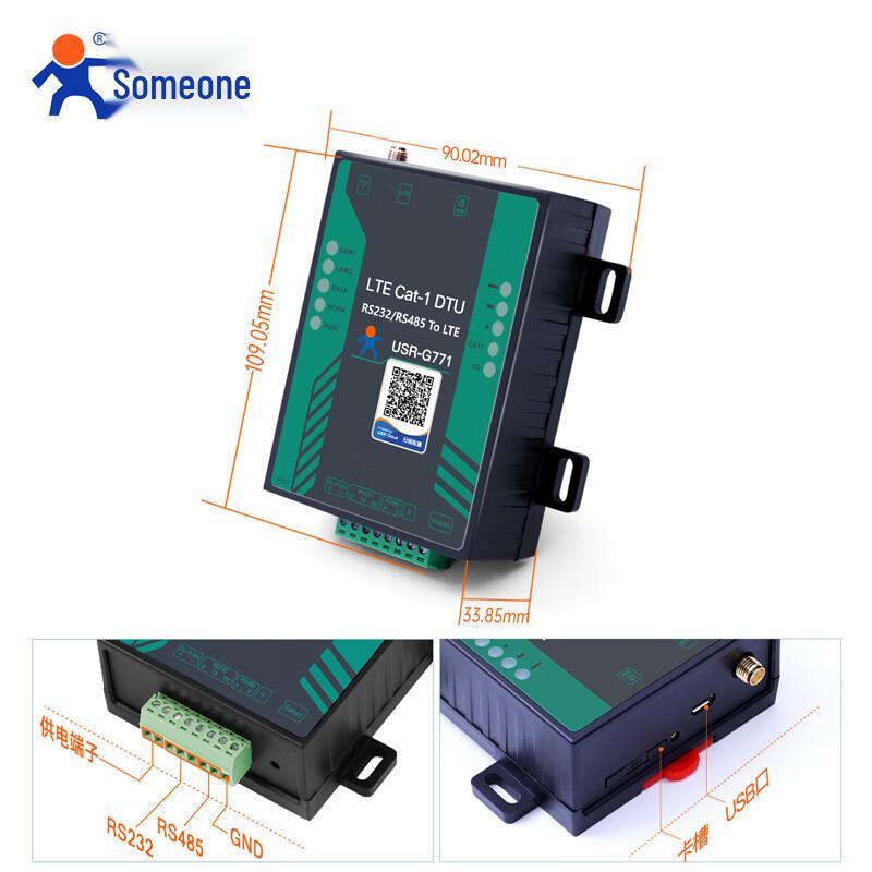 USR-G771 4G CAT-1 DTU MQTT Шлюз для граничных вычислений