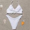 2 Pcs/Set Lady Bikini Solid Color Wire Sexy Comfortable Sumemr Bikini