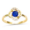 Gold Plated Ring 'Sissi' Golden Blue - 10 Mm
