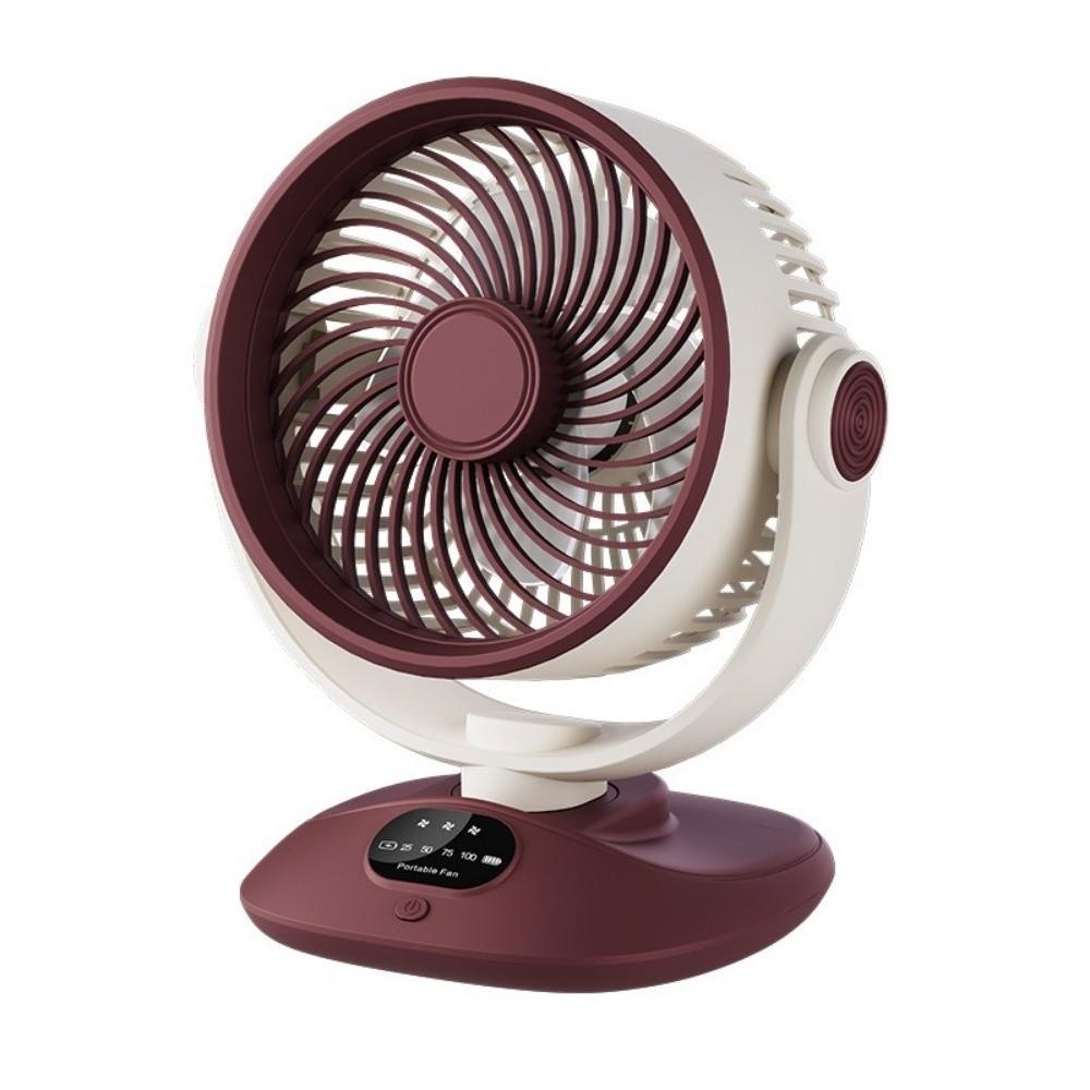 LED Digital Display Desktop Electric Fan 120° Rotating Outdoor Camping Fan Household