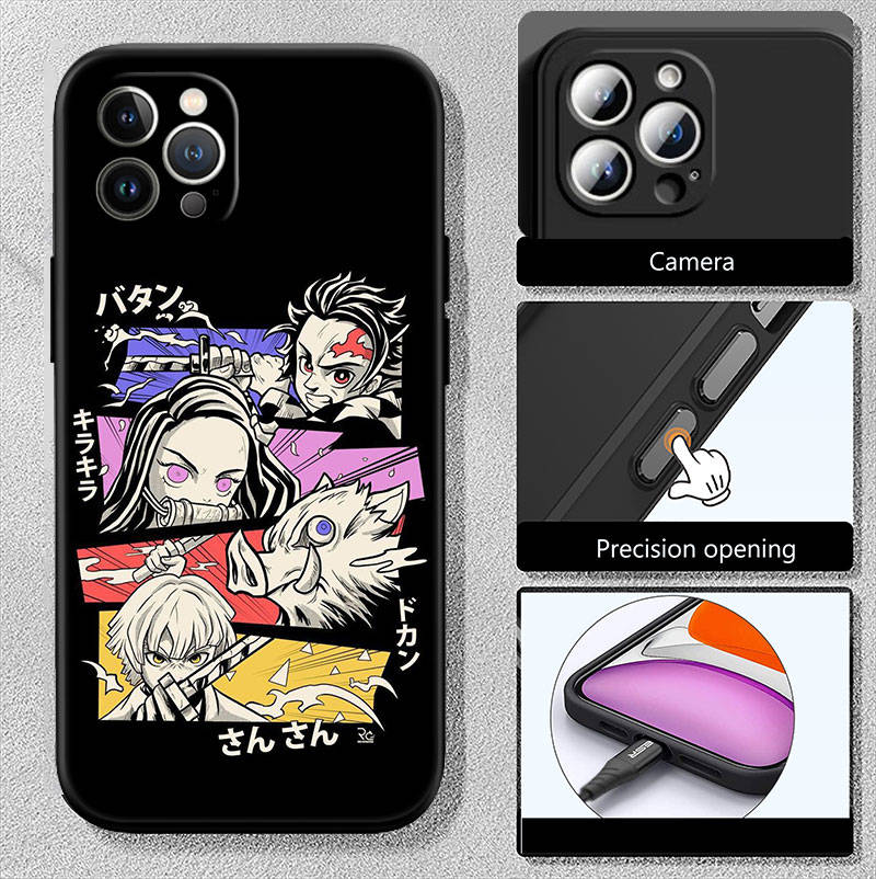Чехол для телефона ED17 Demon Slayer для iPhone 6 6s 7 8 11 12 13 14 15 XS Pro Max XR X SE Samsung S20 S21 S22 S23 S24 FE Ultra Plus Lite S21S A55