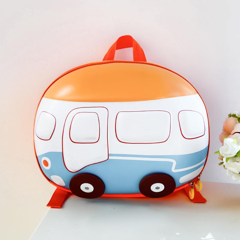 Kids Shell Whimsical Backpack In Bright Colors With Car Motif Ideal For School And Fun Everyday