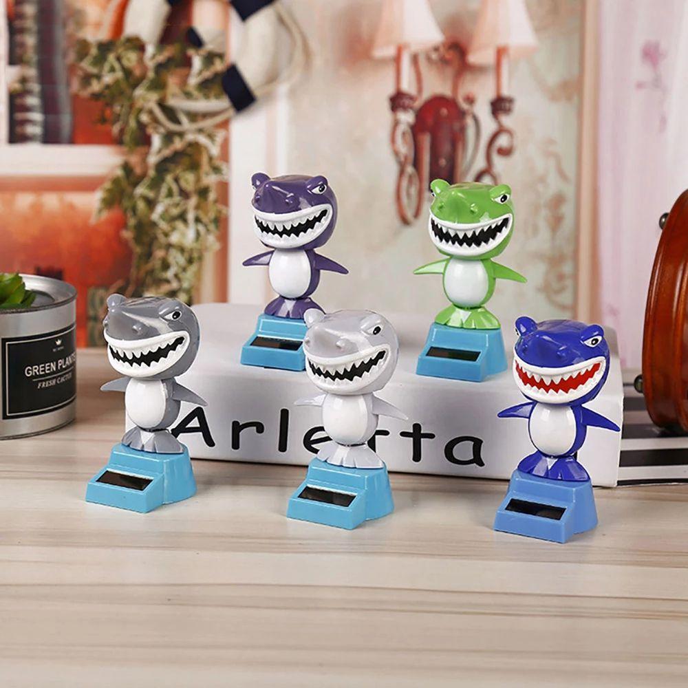 Car Ornament Solar Swing Shark Bobbling Dancing Toys Shaking Head Toy Solar Powered Shark