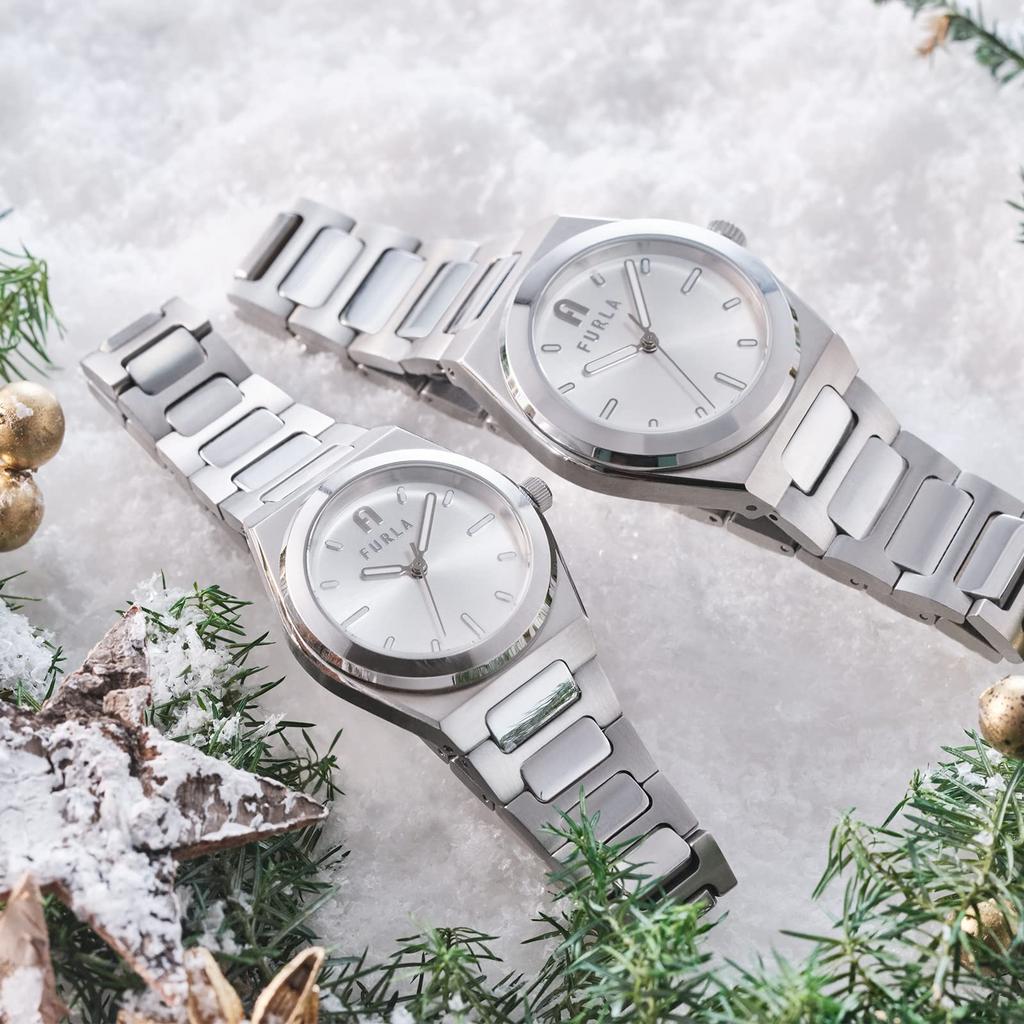 Часы FURLA TEMPO PAIR Серебряный циферблат из нержавеющей стали Кварцевые часы 33MM Ювелирные изделия Аксессуар WW00014004L1 [Furla] Женские