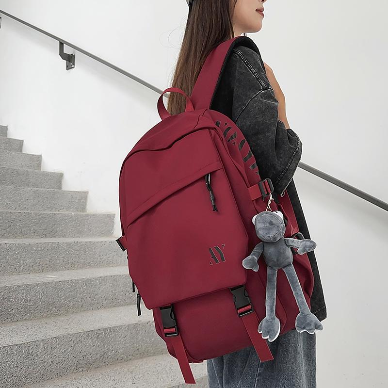 Студенческий школьный рюкзак для пары, однотонный рюкзак, легкий рюкзак большой вместимости