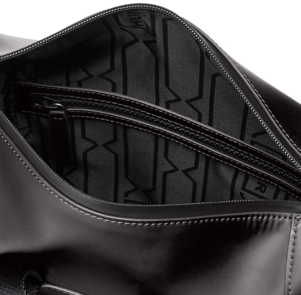 Оригинальный рюкзак Top Clip Medium с резиновым покрытием из кожи черного цвета [Hunter] UBB7019LRS-BLK-One