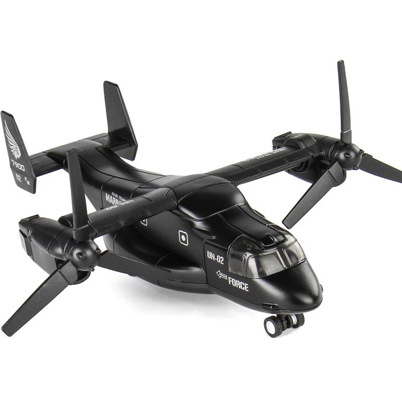 Модель самолета Boeing Bell V-22 Osprey в масштабе 1/400, игрушечный транспортный самолет с откатным механизмом со звуком и светом для детей, коллекция подарков для мальчиков и девочек