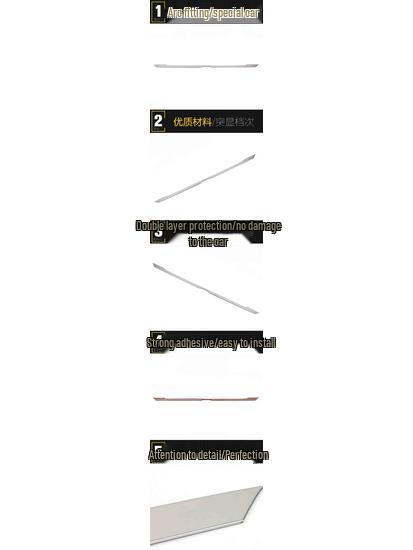 21 Fit Rear Bumper Trim - Stainless Steel Anti-Scratch Cover & Bright Strip