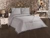 Poppy Quilted Bedding Set 3 Pcs, Coverlet Set 240x260 Pillowcase 50x70 Double Size Gray