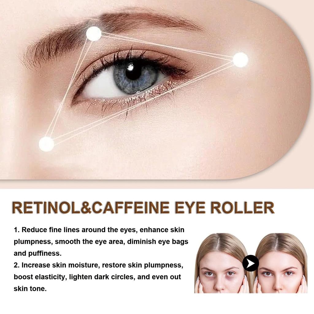 Крем-стик для глаз с ретинолом и кофеином, увлажняющий и увлажняющий для уменьшения тонких линий под веками, 15 мл