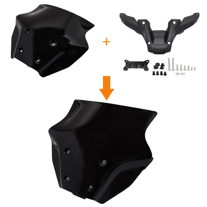 1 Set Motorcycle Windshield ABS Wind Deflector Fit for Yamaha MT-09 2024 / MT-09 SP 2024