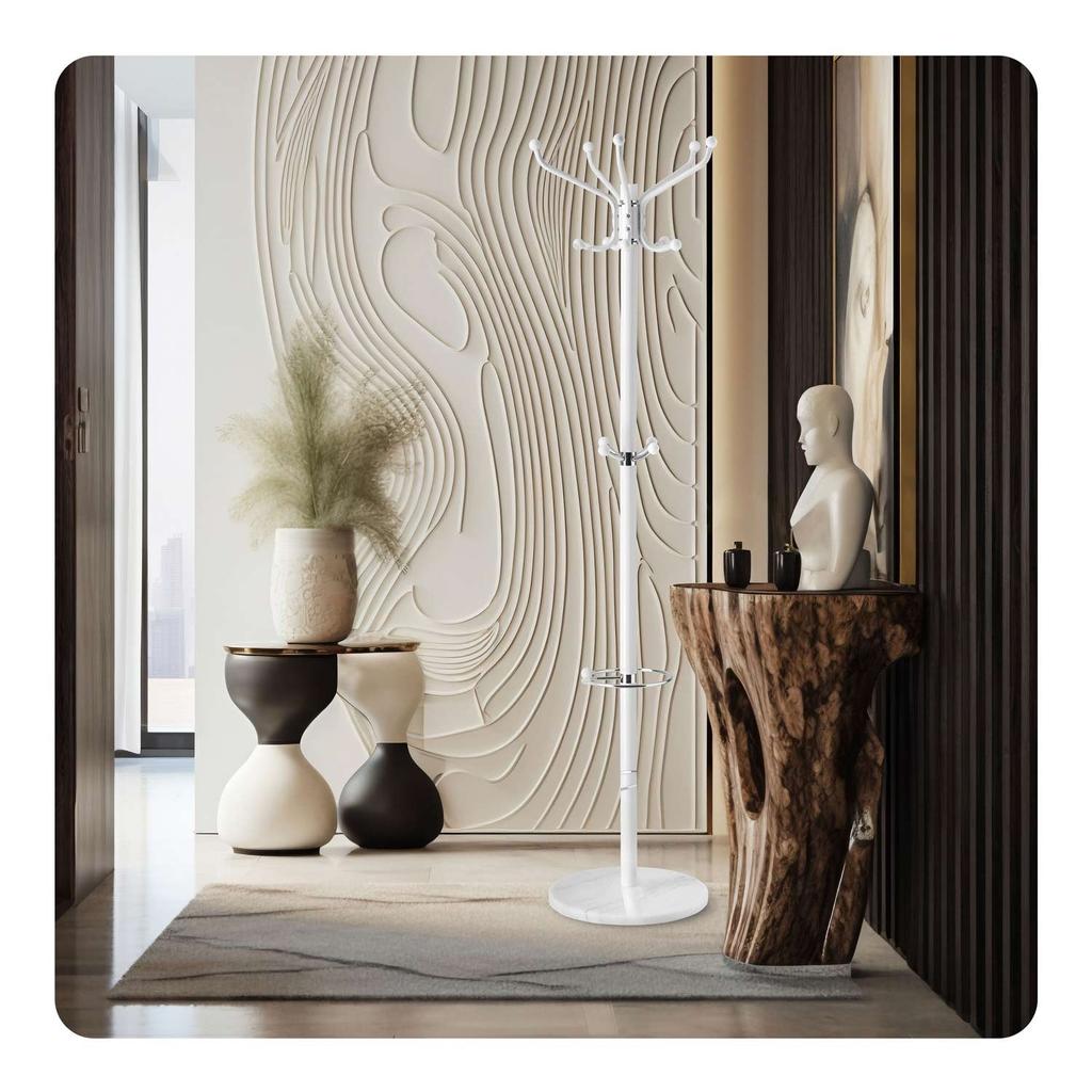 Standing Clothes Rack With Marble Base Massido 684101
