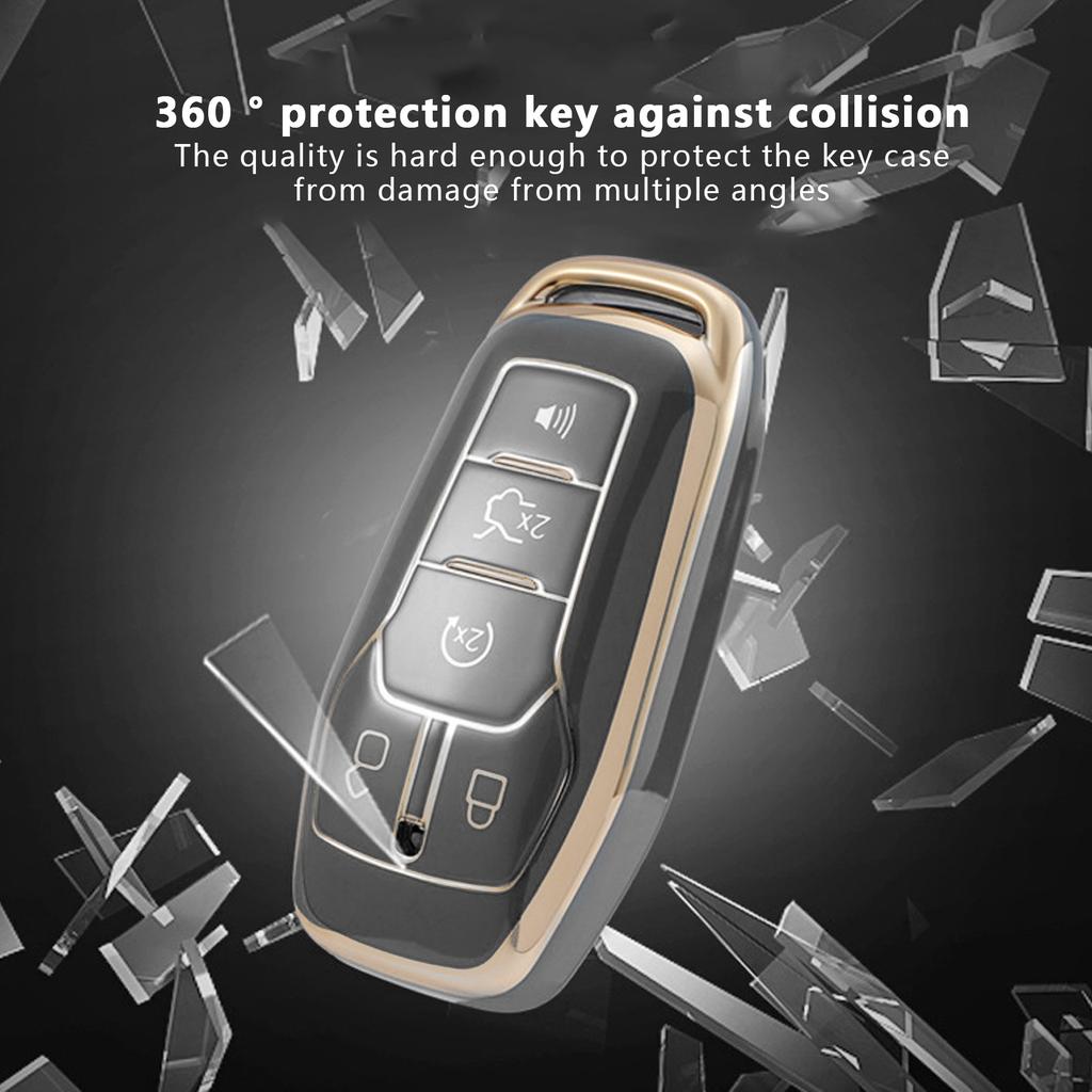 Мягкий чехол для ключей из ТПУ для Ford Fusion Mondeo Mustang F-150 Explorer Edge 2015 2016 2017 2018 автомобильные аксессуары