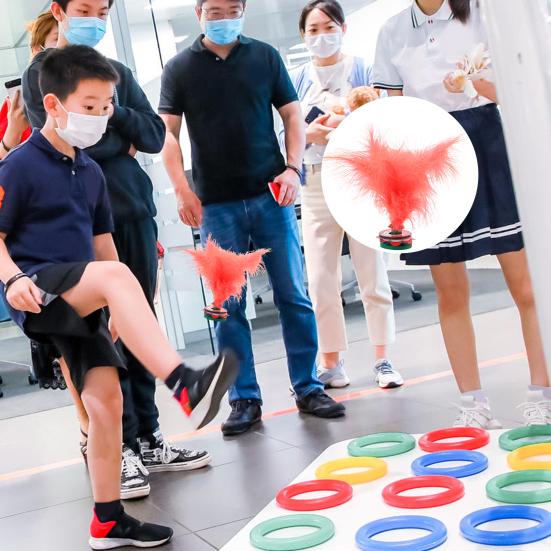 Kick Shuttlecock Stable Base Bright Color Improve Hand-eye Coordination Fluffy Primary Secondary School