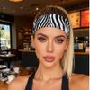 Wide-brimmed Zebra-print Headband High Elasticity Yoga Headband New Wide Brim Headband  Sports