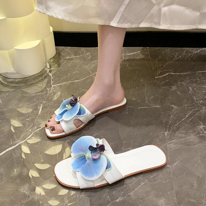 Summer New Women's Slippers Flower Women's Sandals Bathroom Slippers Banquet Party Women's Shoes Slides Women