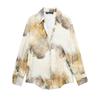 Fashion Style 2024 Spring New Arrival Women's Clothing Loose Temperament Tie-Dyed Silk Satin Textured Shirt 6962025 703