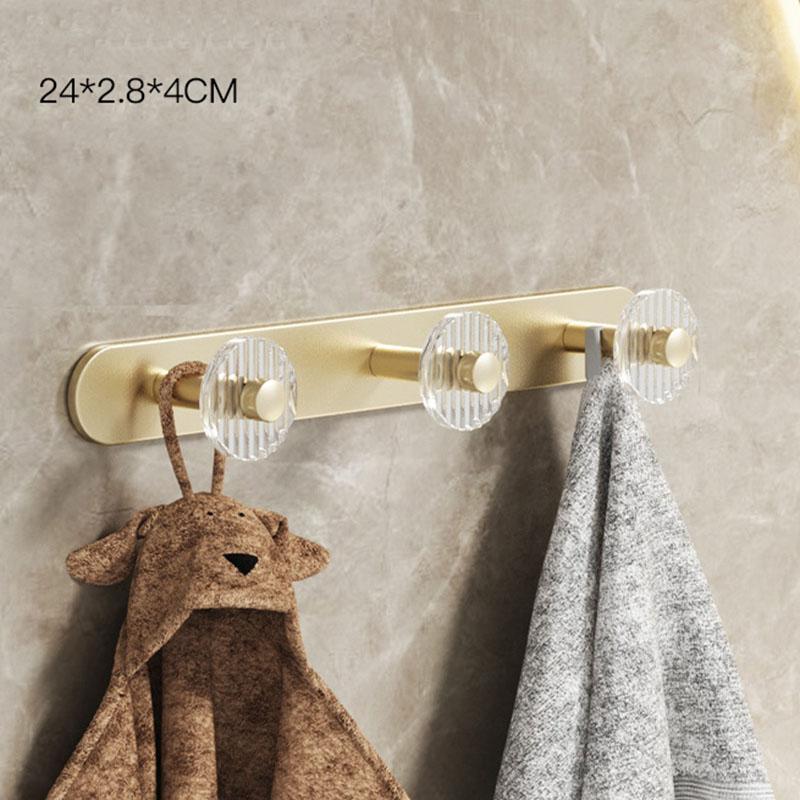 Acrylic Bathroom Hooks Towel Hanger Hook Brushed Gold Clothes Hat Hook Row Robe Hook Kitchen Hook Bedroom Hook Bath Accessories