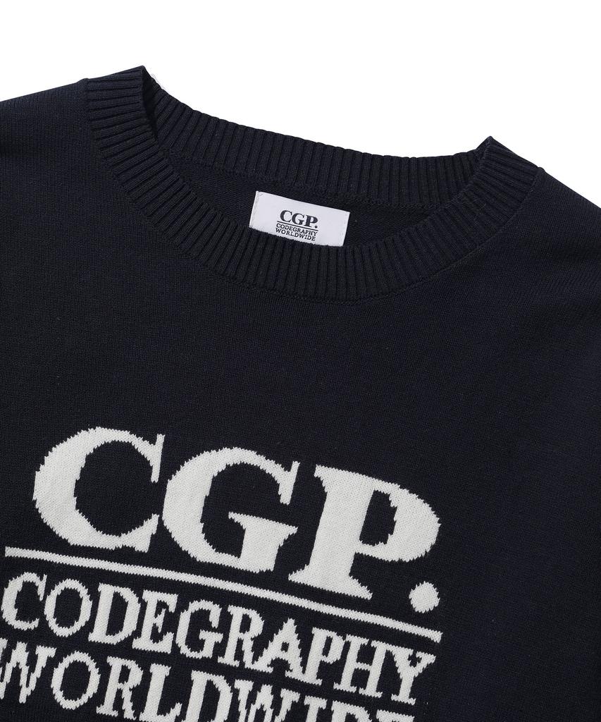 CGP (женщины) Квадратный Логотип Вязаный - Темно-синий