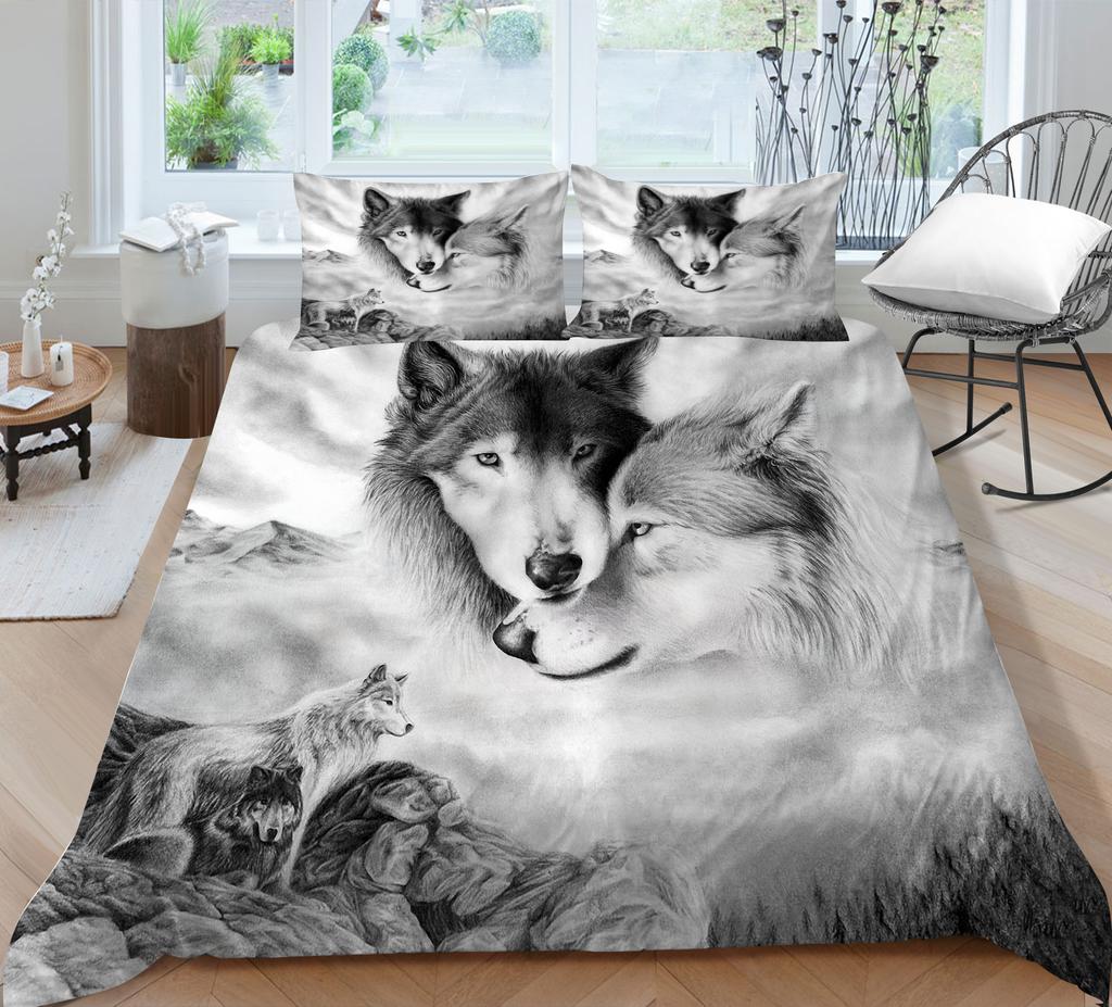 Комплект постельного белья на тему животных, роскошное пуховое одеяло и наволочка с 3D-принтом, 2/3 предмета, полноразмерное постельное белье из Австралии, Германии, США и Великобритании