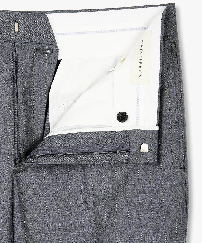 MAN ON THE BOON Pin Stripe Suit Pants_Gray 4716152003