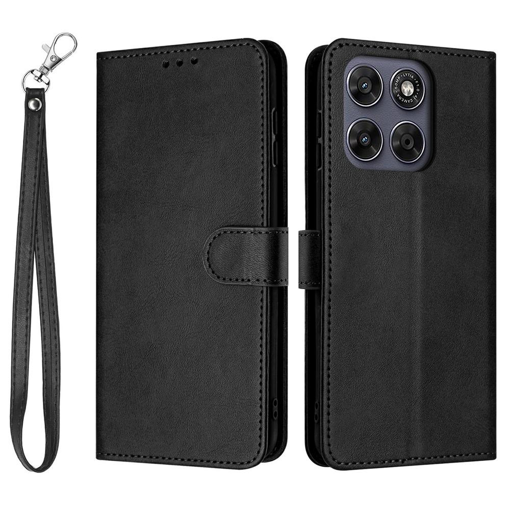 Wallet Case for 17 Ultra - Leather/PU, Black, With Lanyard