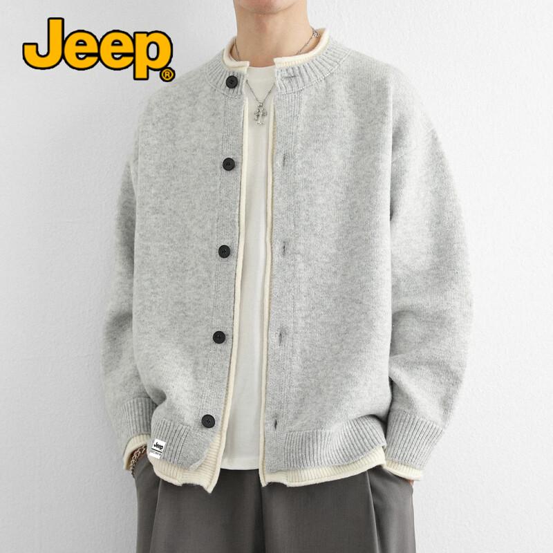 JEEP Men's Faux Two-Piece Knit Cardigan Jacket