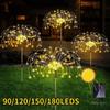 Solar DIY Shape Fireworks Lamp Taraxacum Lamp Garden Landscape Lamp Outdoor Waterproof Christmas Lights Garden Lawn Ground Plug Lamp