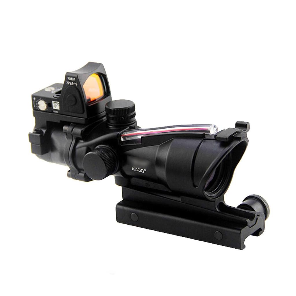 ACOG 4x32 Scope & RMR Dot Replica, Red, 4x Magnification