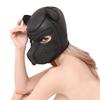 Эротические игрушки, бондаж, раб, БДСМ, голова с капюшоном, полузакрытый забавный щенок