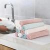 3/10Pcs Kitchen Cleaning Articles Dining Wash Towel Absorbent Square Microfiber Dishcloths Household Thickened Absorbent Cloth