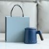 Ceramic Tea Mug with Lid and Filter Gift Set
