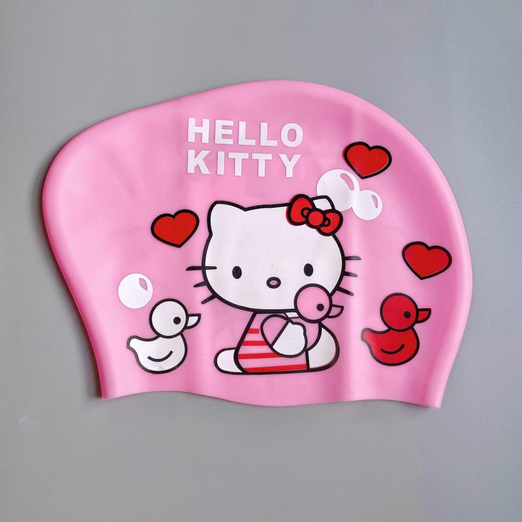 Очень большая мультяшная силиконовая шапочка для плавания для мальчиков и девочек – Водонепроницаемая и мягкая