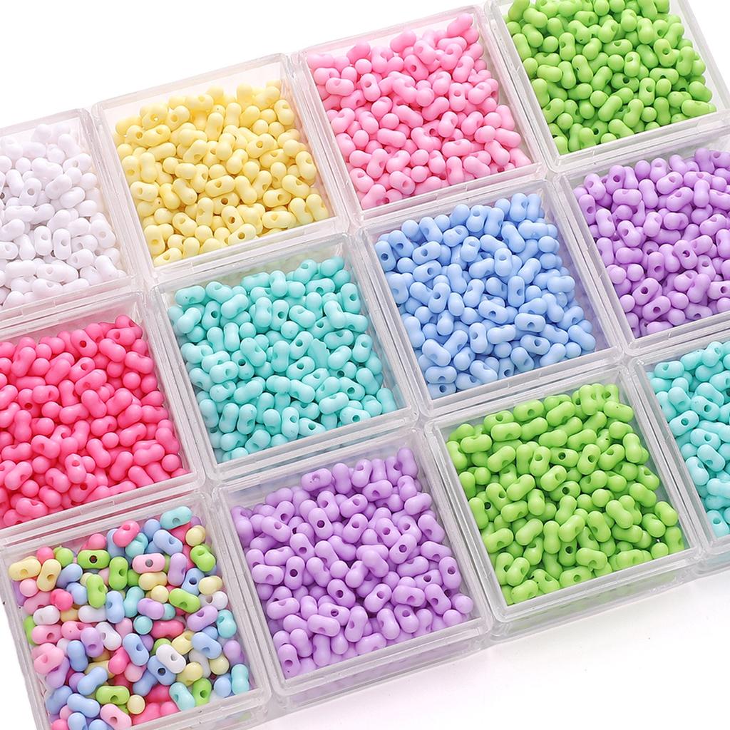 Бусины ручной работы 3x6 мм акриловые однотонные прозрачные арахисовые бусины свободные бусины ручная нить бусины аксессуары для самостоятельного изготовления ювелирные изделия брелок браслет